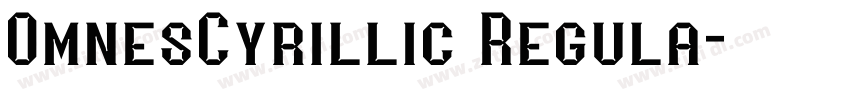 OmnesCyrillic Regula字体转换